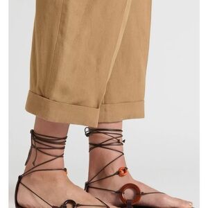 The Row Ring Sandal Wood Burgundy 38